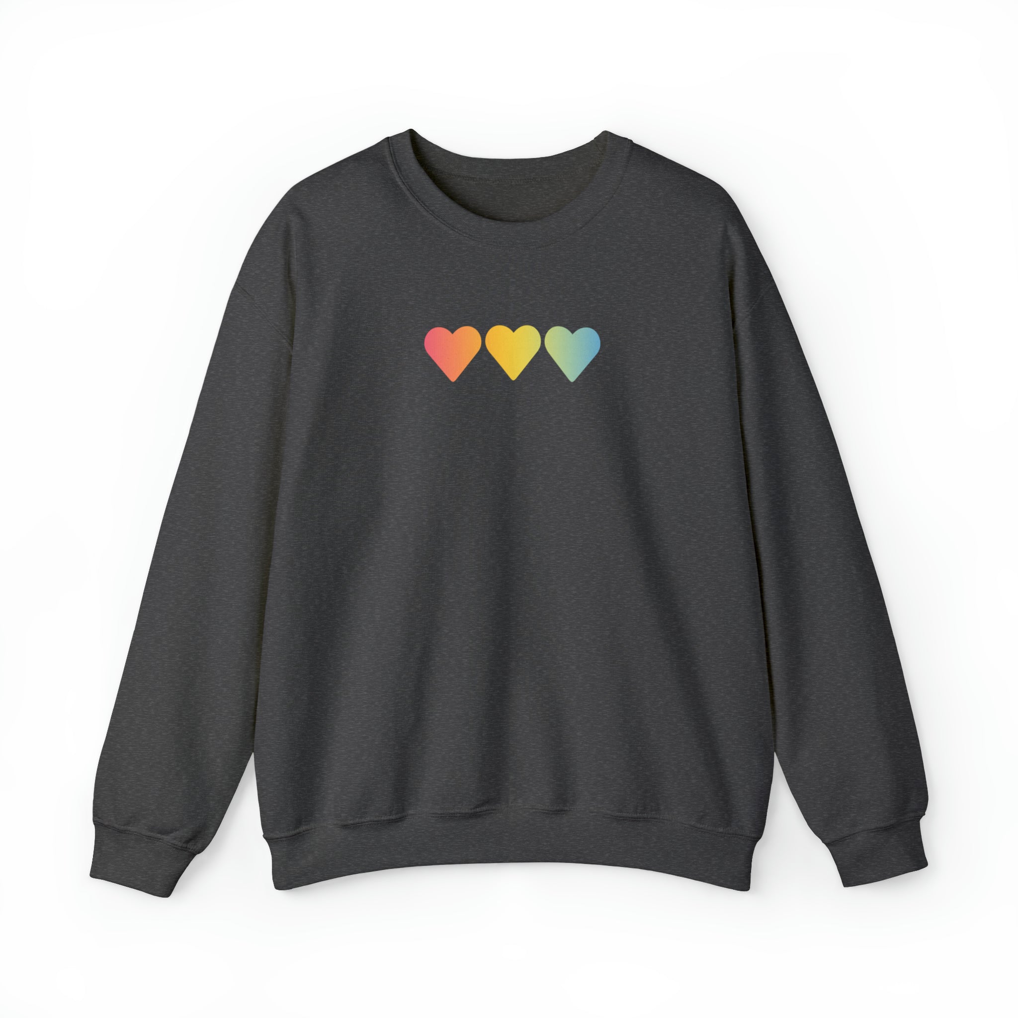 Pansexual Flag Hearts Sweatshirt: Pride LGBTQ+ Gradient Design