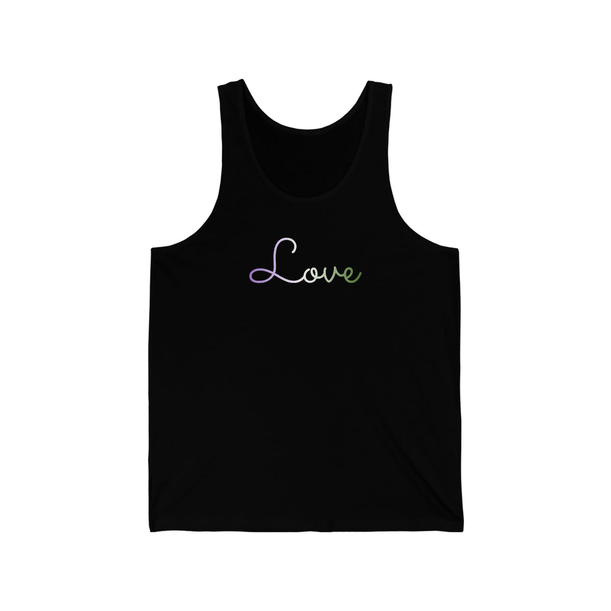 Genderqueer Love Script Tank: Subtly Elegant Pride Tank-Top