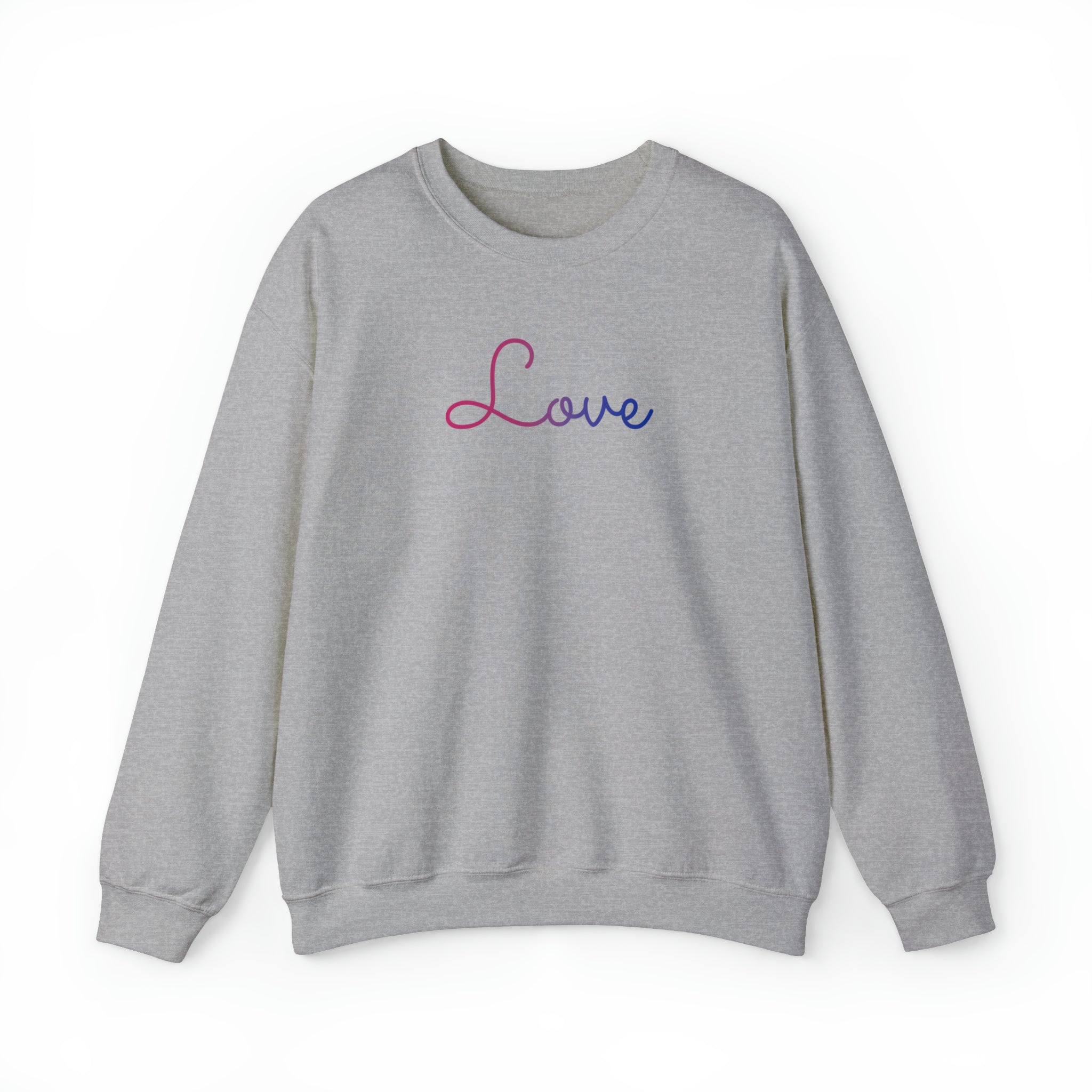 Bisexual Love Script Sweatshirt: Subtly Elegant Pride Sweater