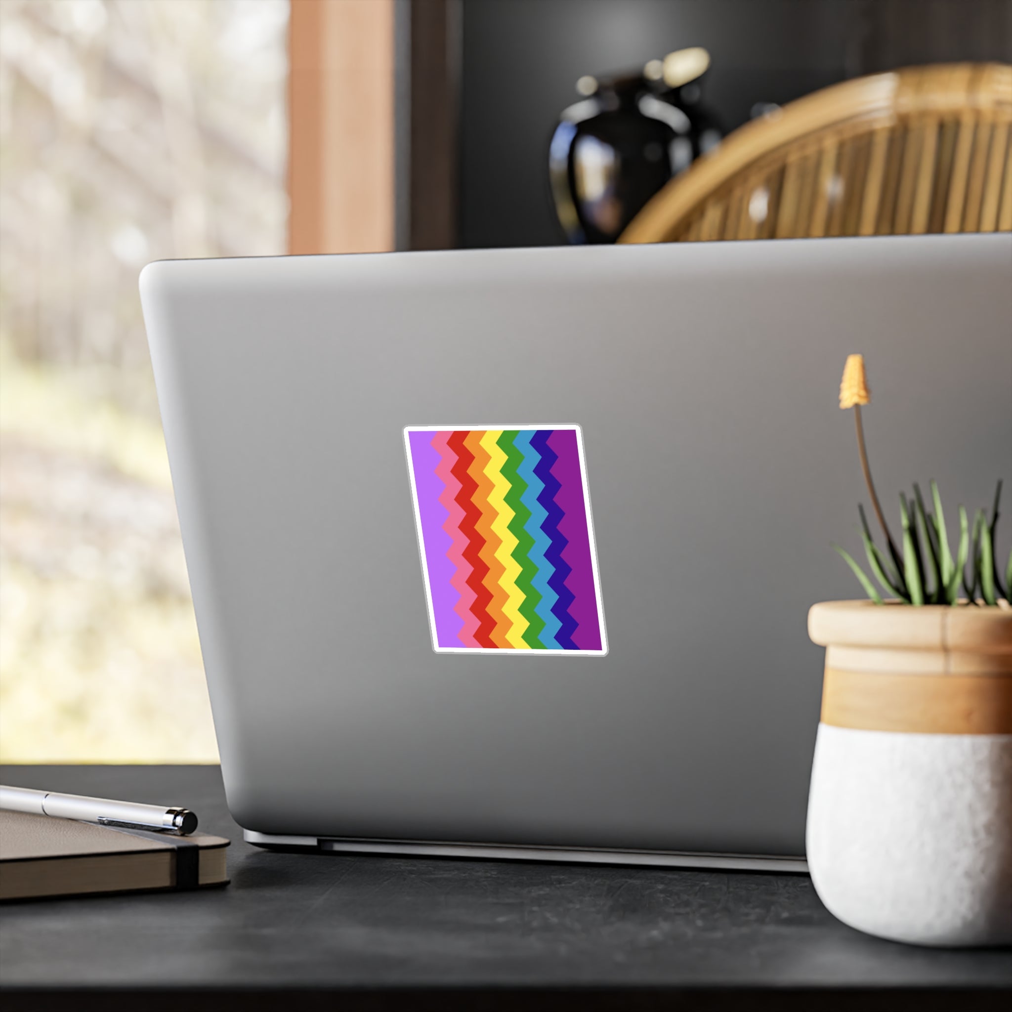 LGBTQ+ Flag Wavey Decal: Sharp Pride Sticker
