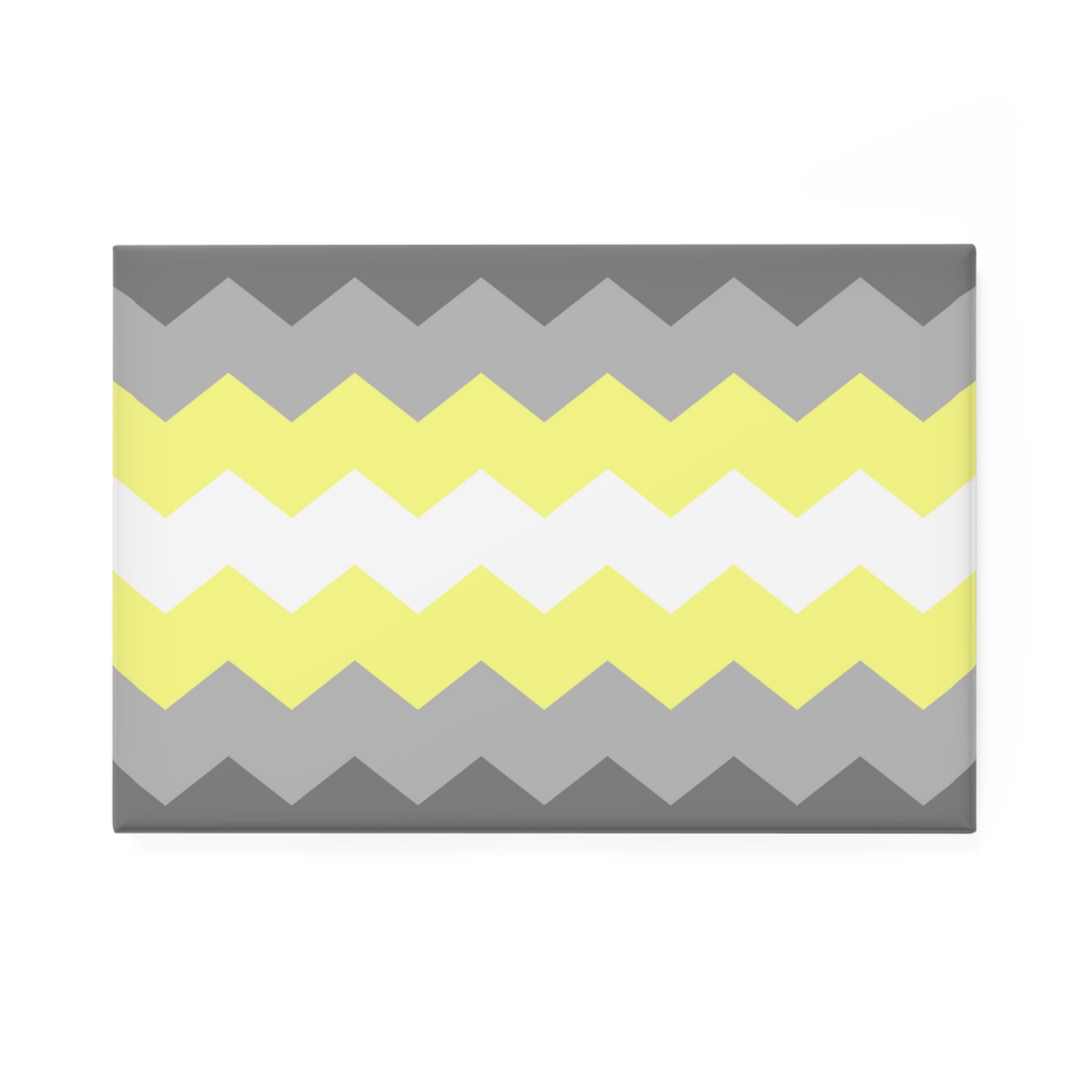 Demigender Pride Flag Magnet: Wavey Rectangle Button for Fridge