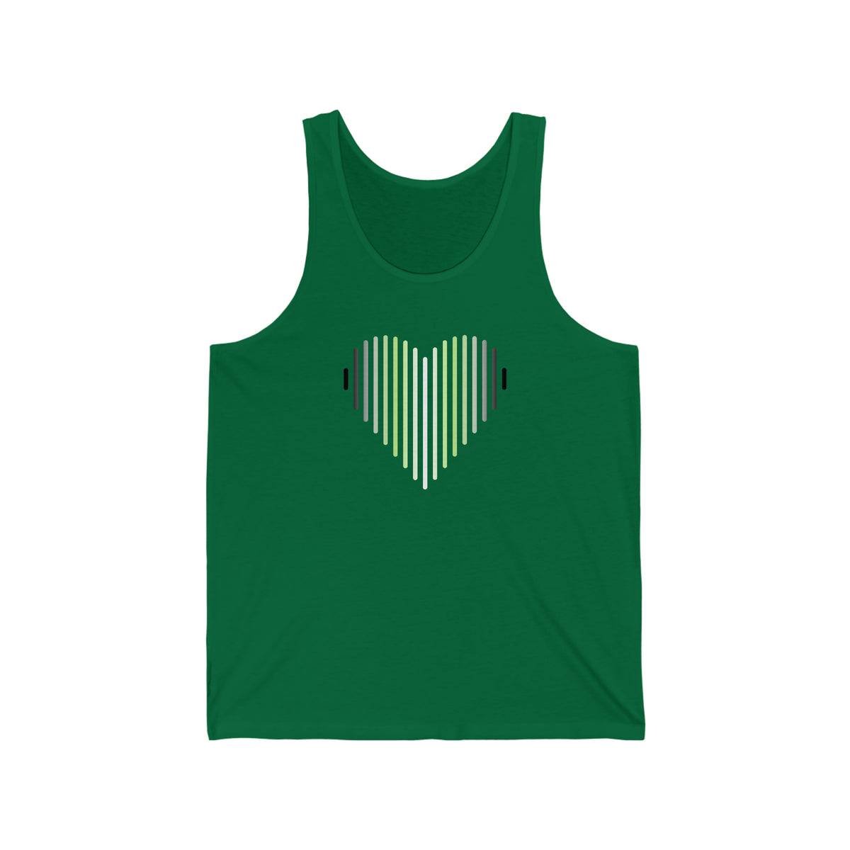 Agender Heart Lines Tank-Top: Pride Gradient Tank