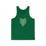 Agender Heart Lines Tank-Top: Pride Gradient Tank