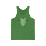Agender Heart Lines Tank-Top: Pride Gradient Tank