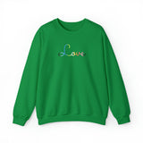Queer Love Script Sweatshirt: Subtly Elegant Pride Sweater