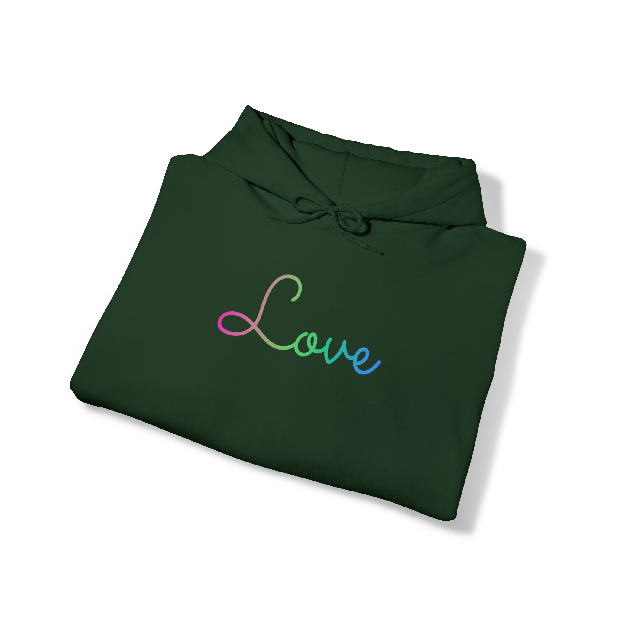 Polysexual Love Script Hoodie: Subtly Elegant Pride Sweatshirt