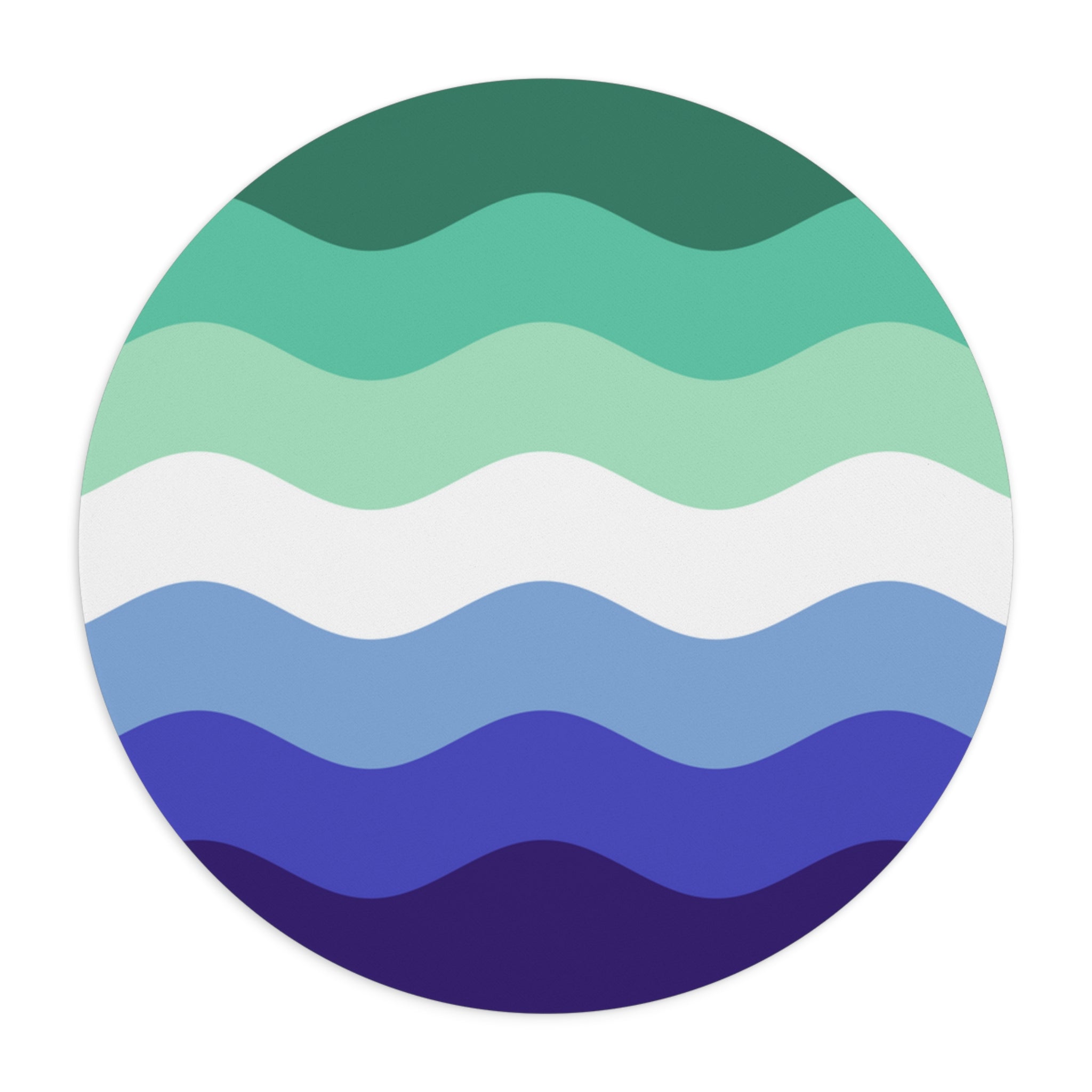Gay Pride Flag Ripple Mousepad: Wavey Design for Desk