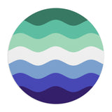Gay Pride Flag Ripple Mousepad: Wavey Design for Desk