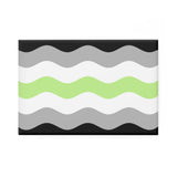 Agender Pride Flag Magnet: Ripple Rectangle Button for Fridge