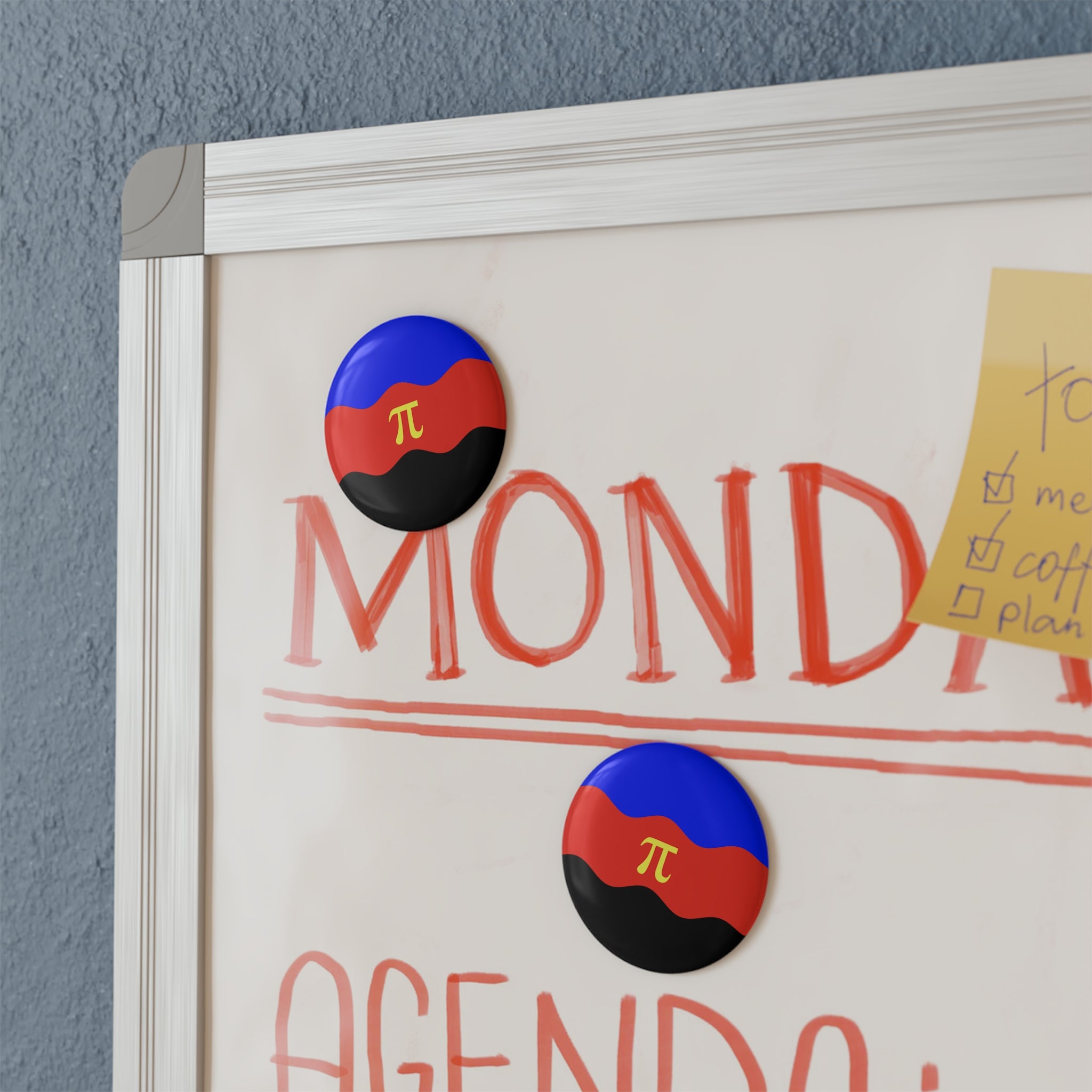 Polyamory Pride Flag Magnet: Ripple Round Button for Fridge