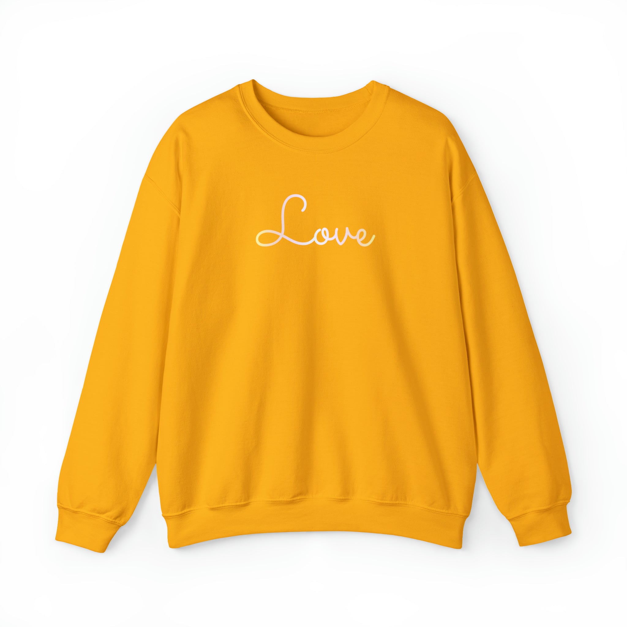 Pangender Love Script Sweatshirt: Subtly Elegant Pride Sweater