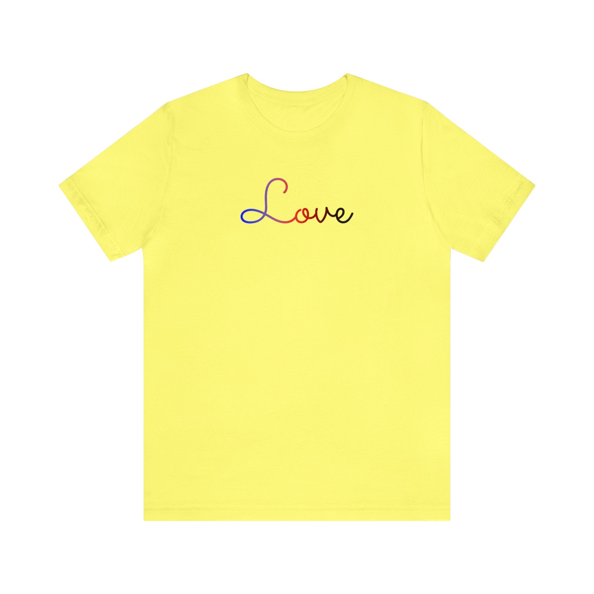Polyamory Love Script Tee: Subtly Elegant Pride T-Shirt