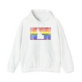 Idaho Pride Flag Hoodie: Rainbow LGBTQ+ State Silhouette Distressed Hooded Sweatshirt