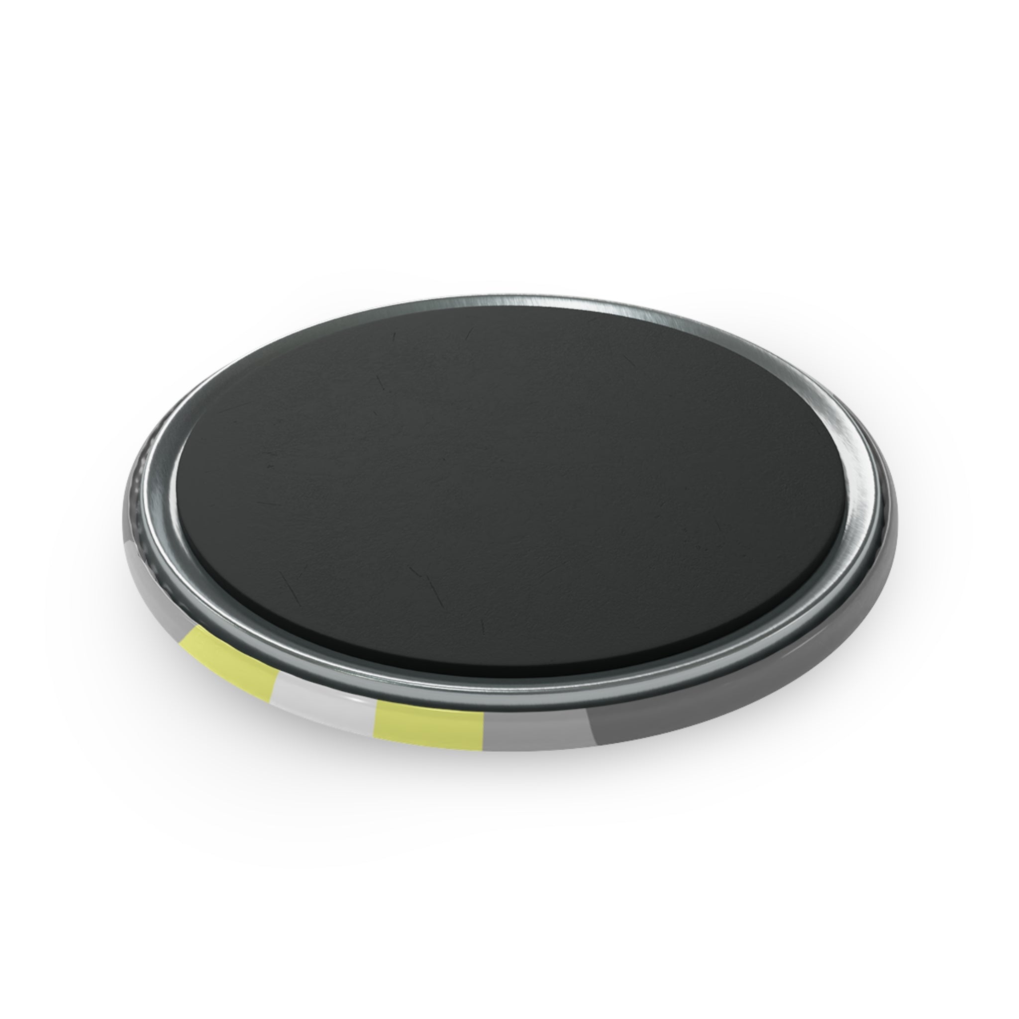 Demigender Pride Flag Magnet: Ripple Round Button for Fridge