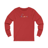 Queer Love Script Long Sleeve T-Shirt: Subtly Elegant Pride Tee