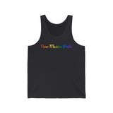 New Mexico Pride Tank Top: Flowing Cursive Design with LGBTQ+ Gradient