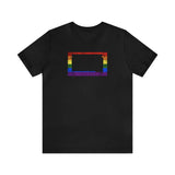 South Dakota Pride Flag Tee: Rainbow LGBTQ+ State Silhouette Distressed Shirt