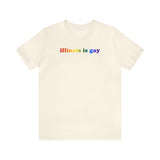 Illinois is Gay Pride T-Shirt: LGBTQ+ Flag Gradient Tee