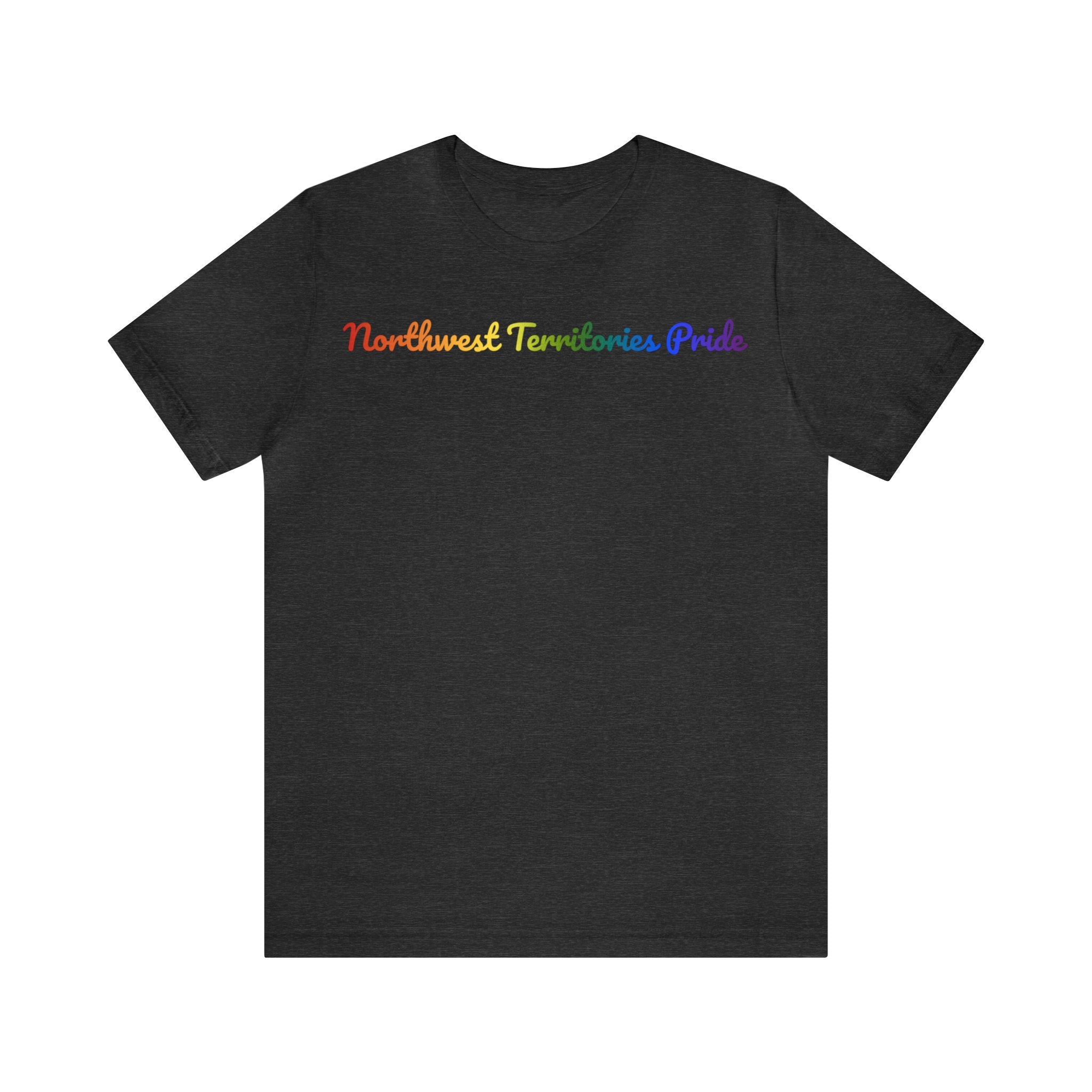 Northwest Territories Pride T-Shirt: Flowing Cursive Design with LGBTQ+ Gradient