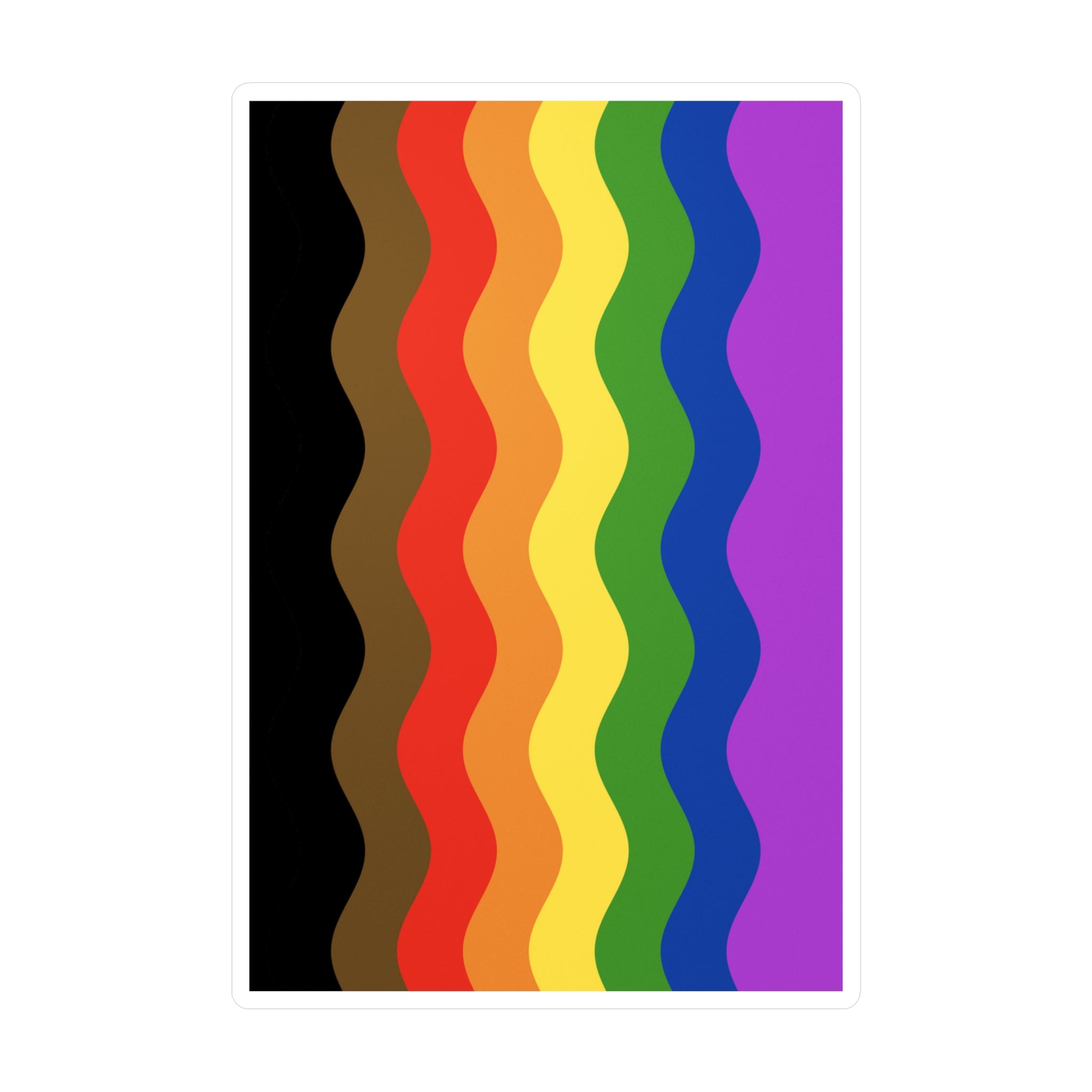 Philly Pride Flag Ripple Decal: Wavey Pride Sticker