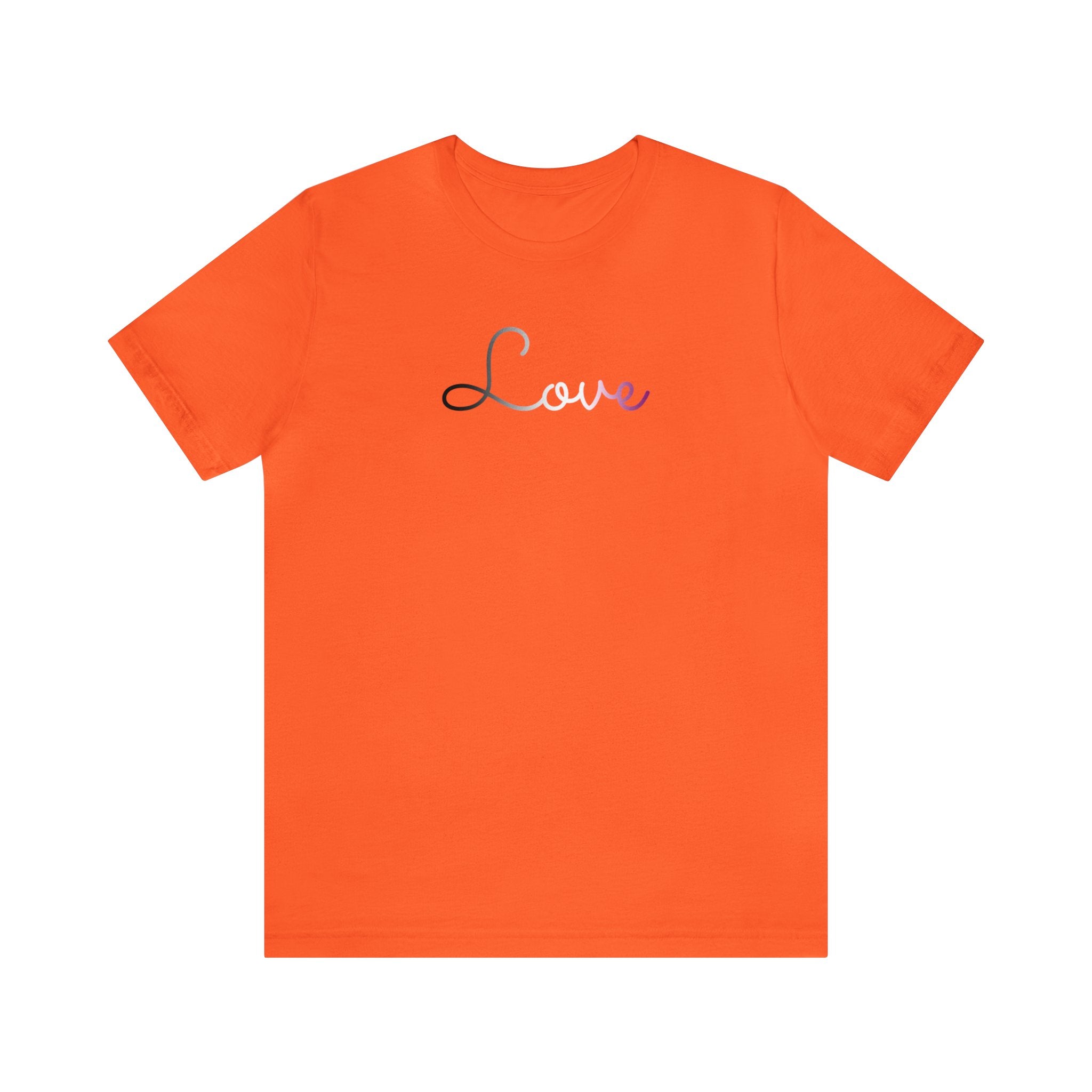 Asexual Love Script Tee: Subtly Elegant Pride T-Shirt
