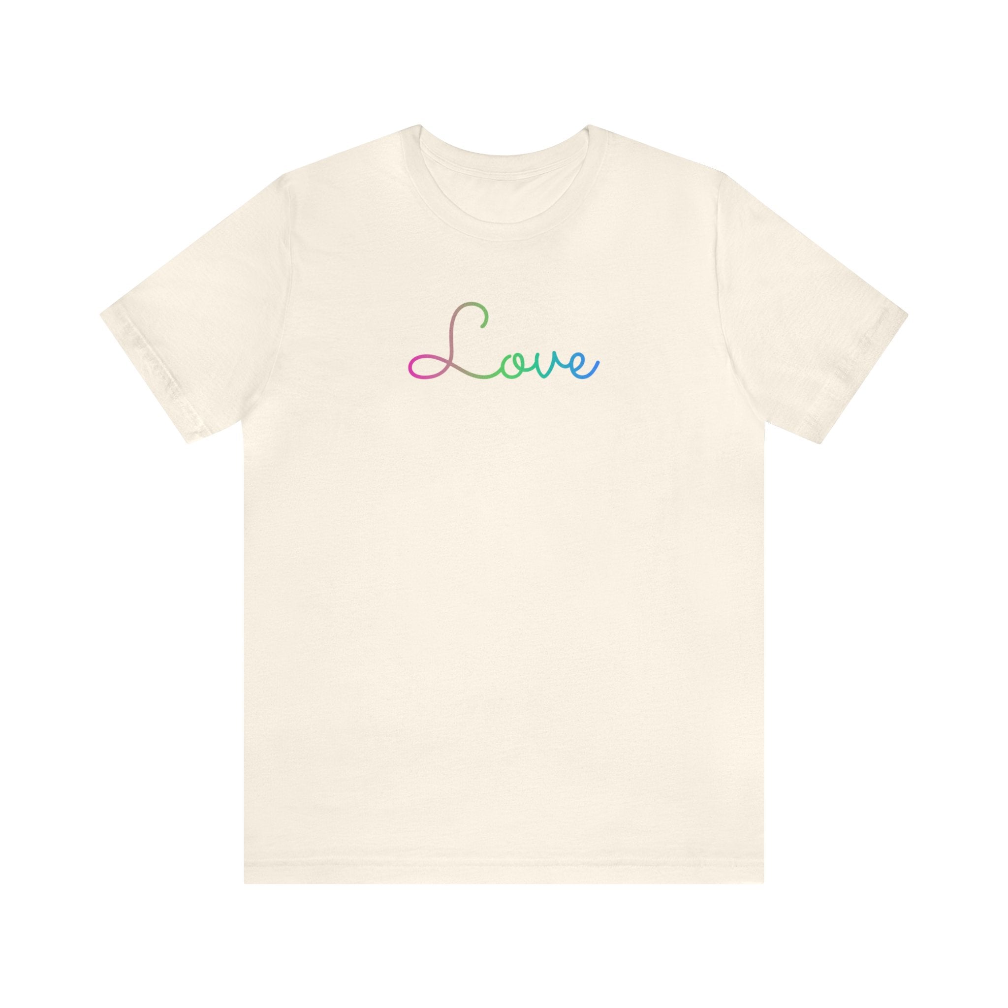 Polysexual Love Script Tee: Subtly Elegant Pride T-Shirt