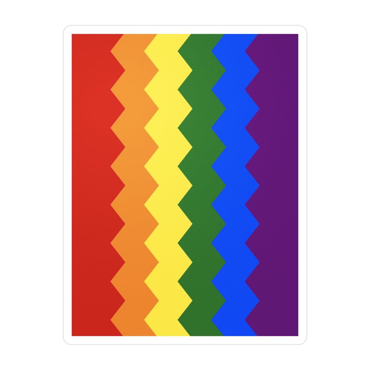 Pride Flag Wavey Decal: Sharp Pride Sticker