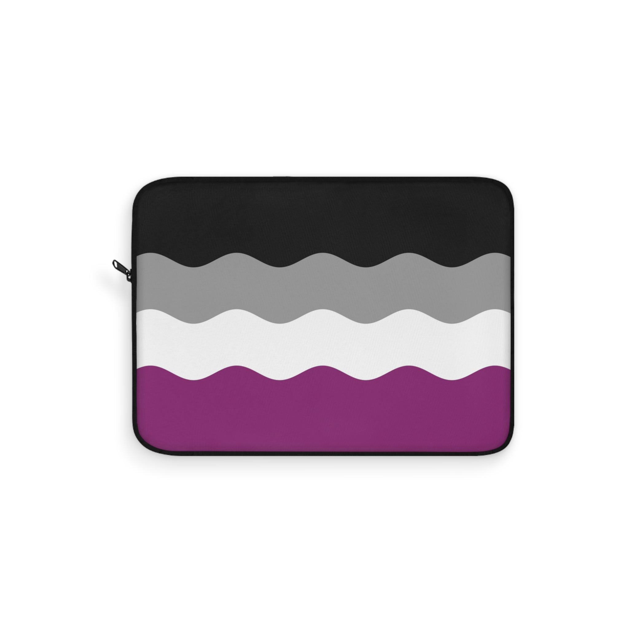 Asexual Pride Flag Laptop Sleeve: Ripple Print Protective Case