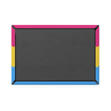 Pansexual Pride Flag Magnet: Wavey Rectangle Button for Fridge