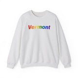 Vermont Sweatshirt: Vibrant Pride Gradient Design