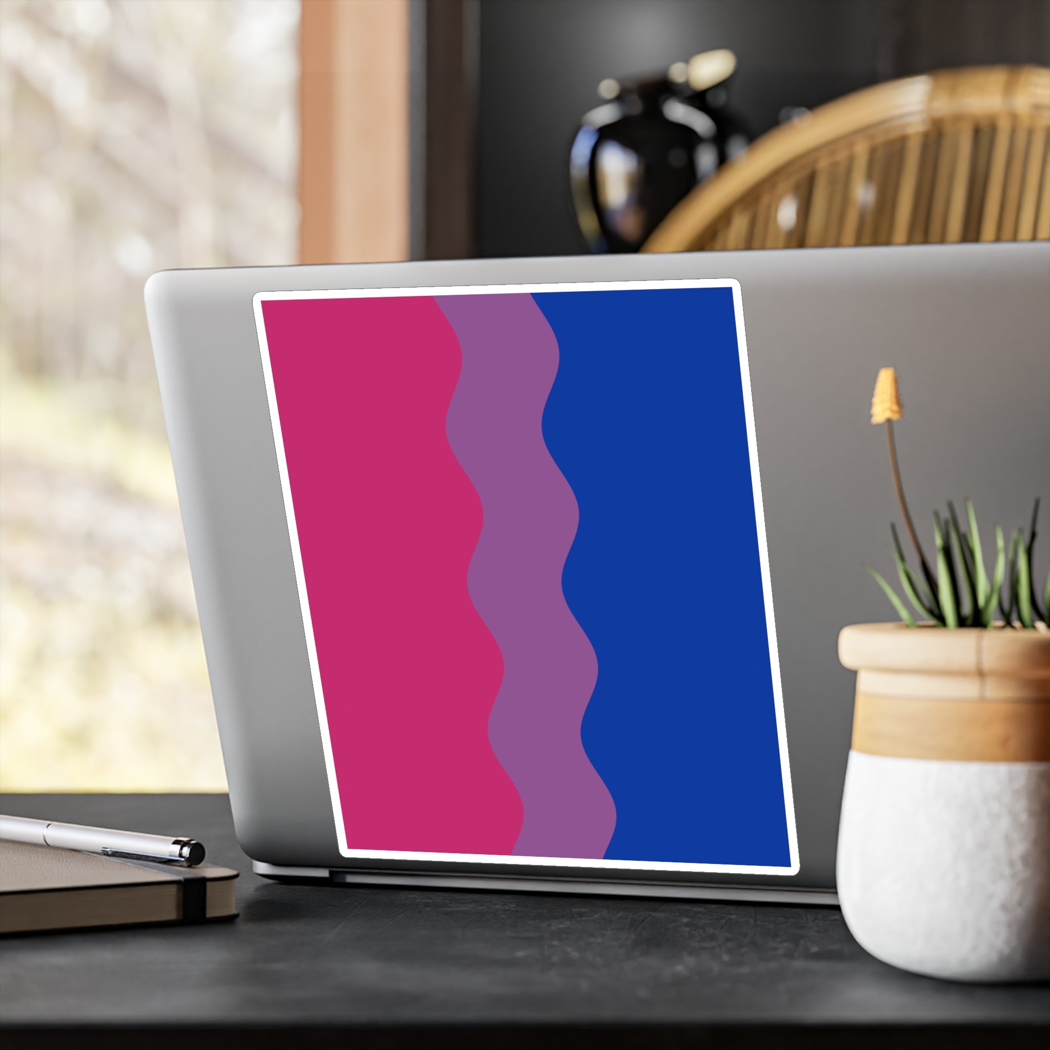 Bisexual Flag Ripple Decal: Wavey Pride Sticker