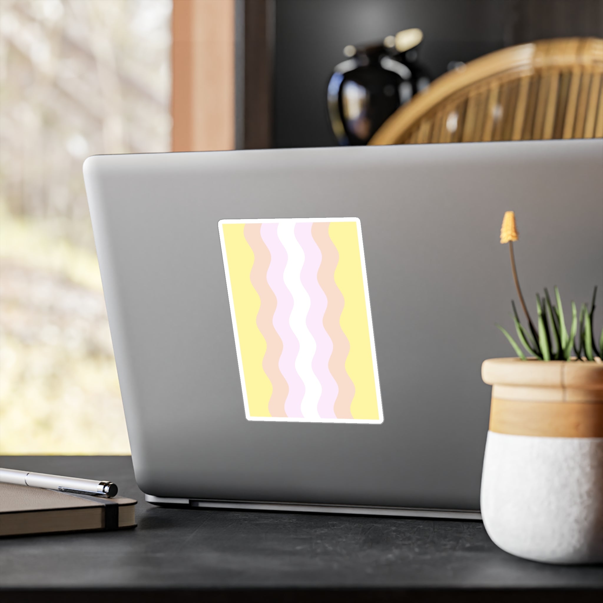 Pangender Flag Ripple Decal: Wavey Pride Sticker