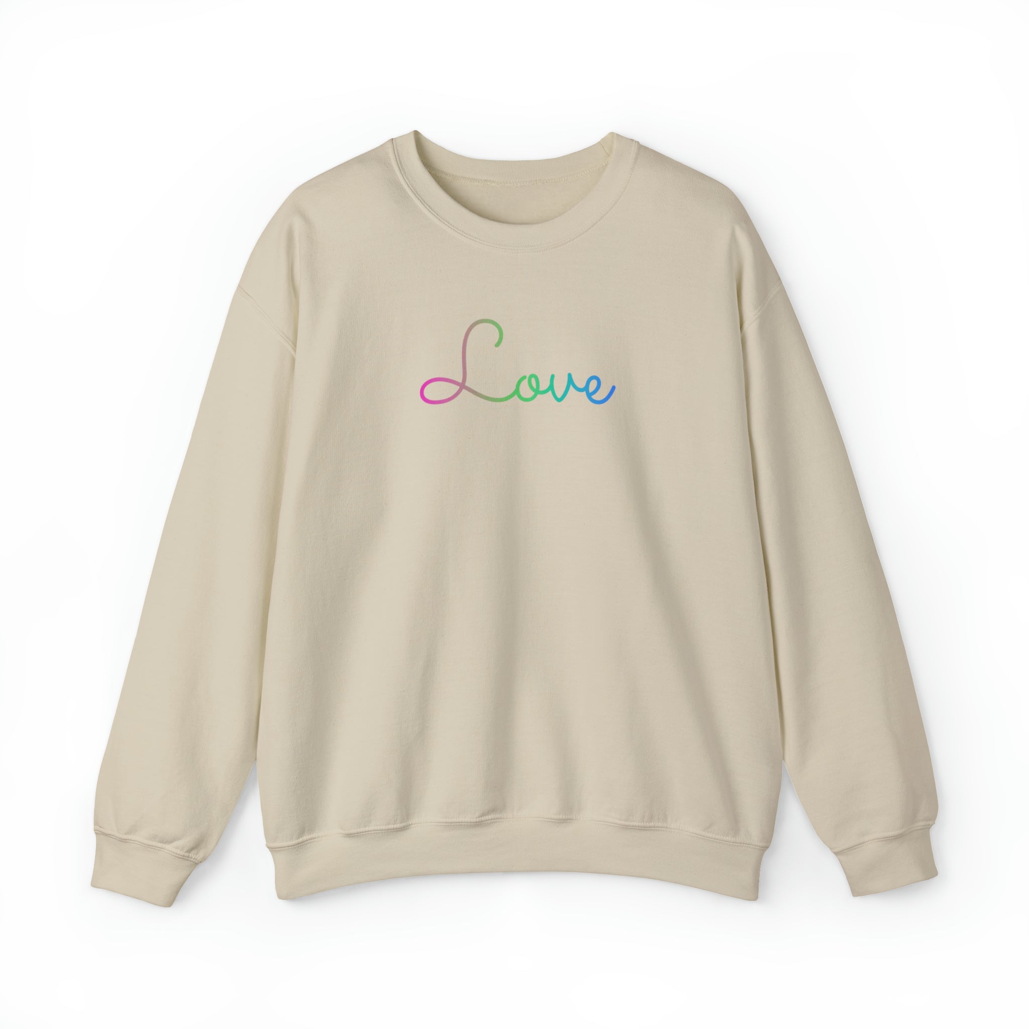 Polysexual Love Script Sweatshirt: Subtly Elegant Pride Sweater