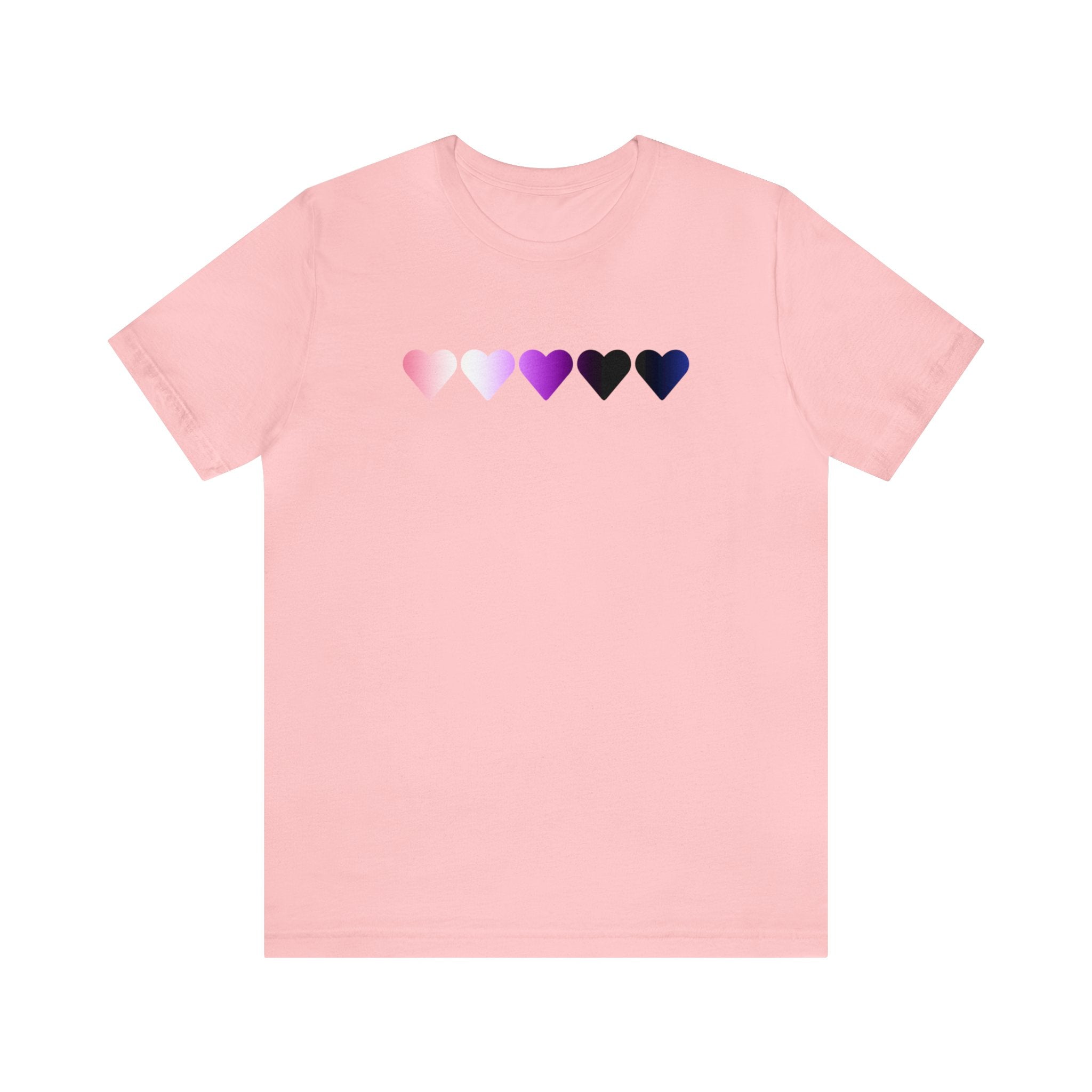 Genderfluid Flag Hearts T-Shirt: Pride LGBTQ+ Gradient Design