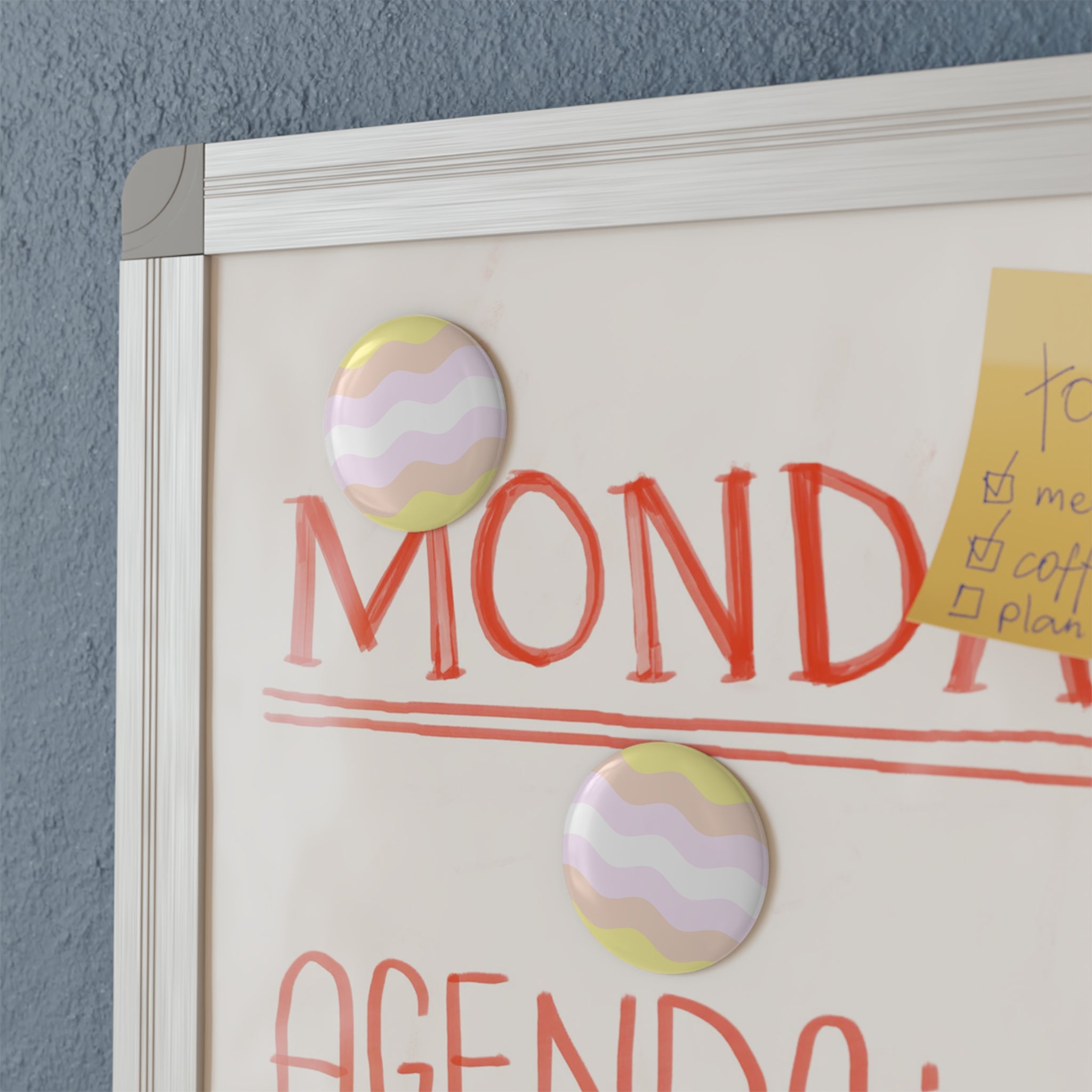 Pangender Pride Flag Magnet: Ripple Round Button for Fridge