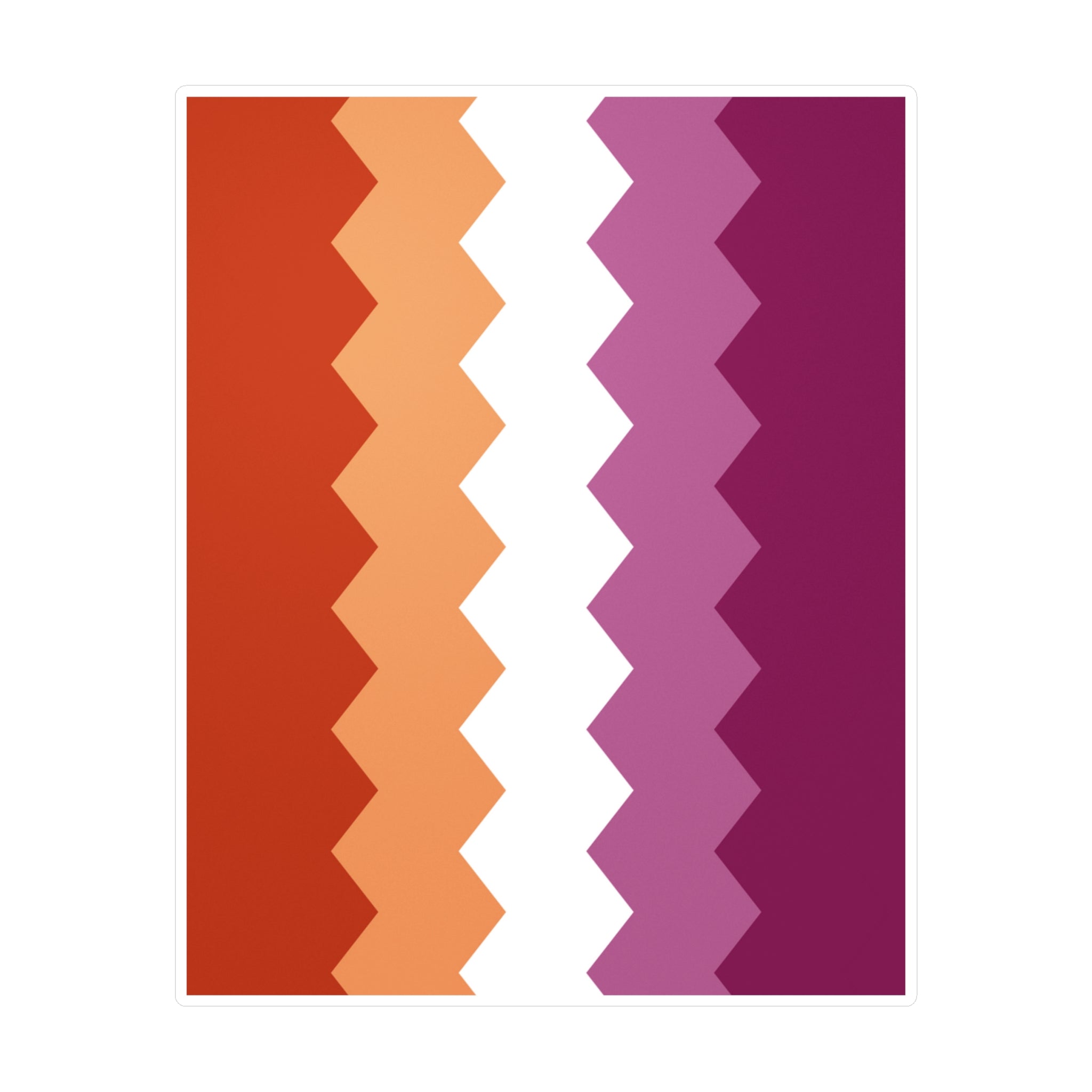 Lesbian Pride Flag Wavey Decal: Sharp Pride Sticker