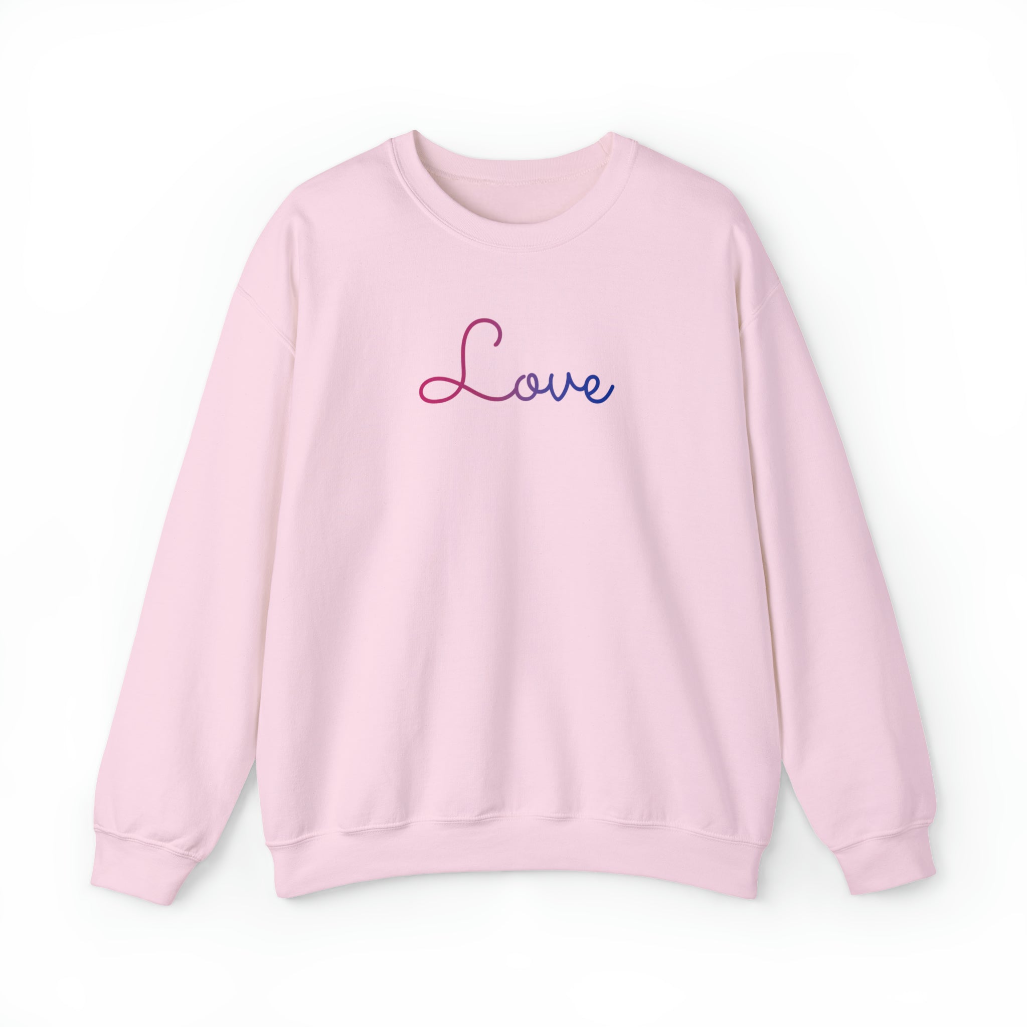 Bisexual Love Script Sweatshirt: Subtly Elegant Pride Sweater