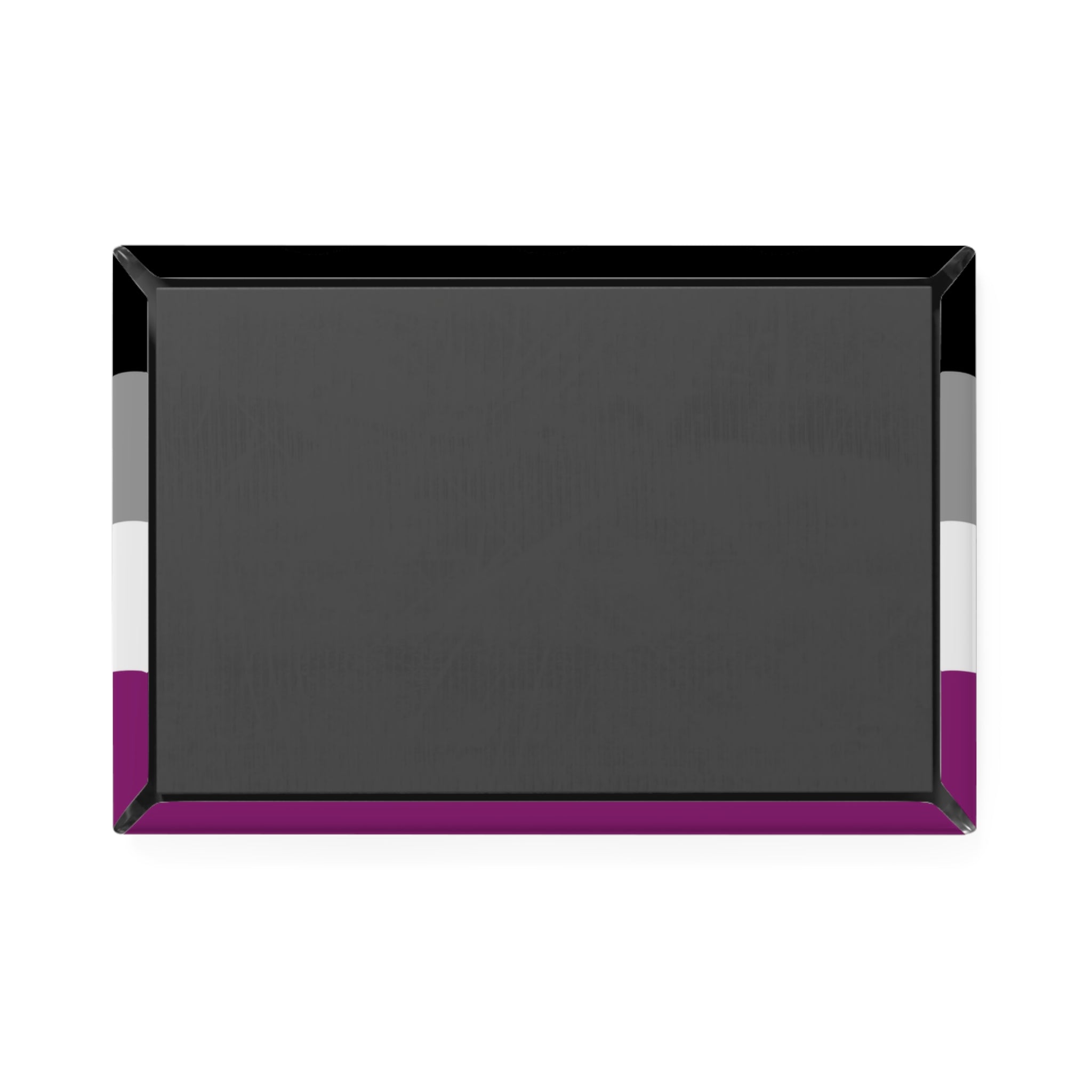 Asexual Pride Flag Magnet: Ripple Rectangle Button for Fridge