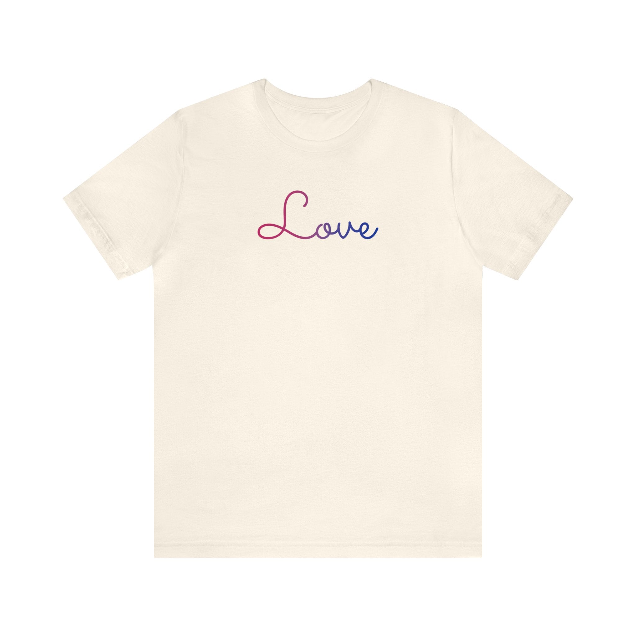 Bisexual Love Script Tee: Subtly Elegant Pride T-Shirt