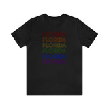 Florida LGBTQ+ Pride Flag, Faded Black T-Shirt