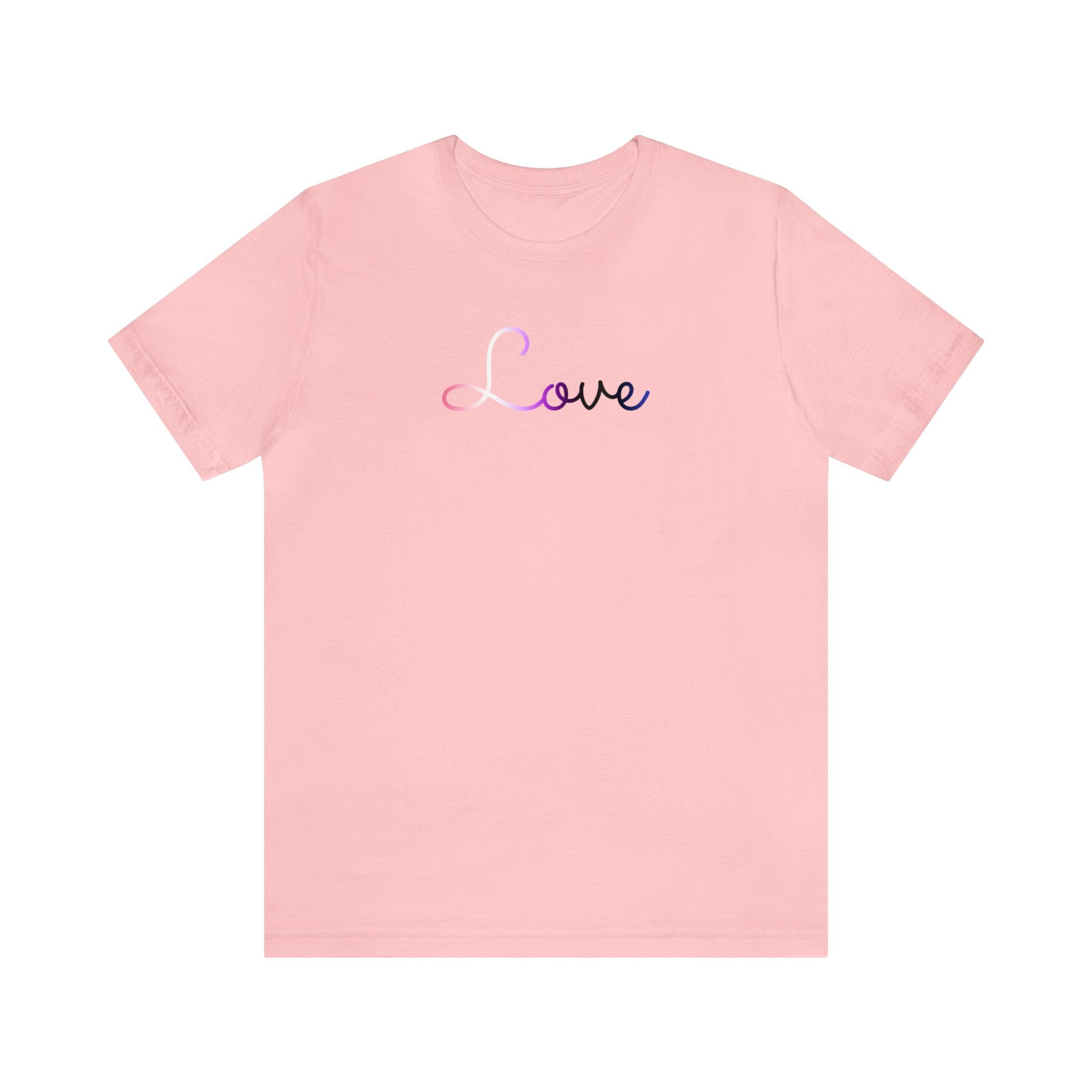Genderfluid Love Script Tee: Subtly Elegant Pride T-Shirt