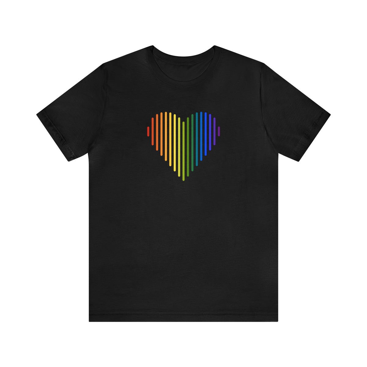 Pride Heart Lines T-Shirt: Pride Gradient Tee