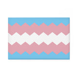 Transgender Pride Flag Magnet: Wavey Rectangle Button for Fridge