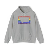 Montana Pride Flag Hoodie: Rainbow LGBTQ+ State Silhouette Distressed Hooded Sweatshirt