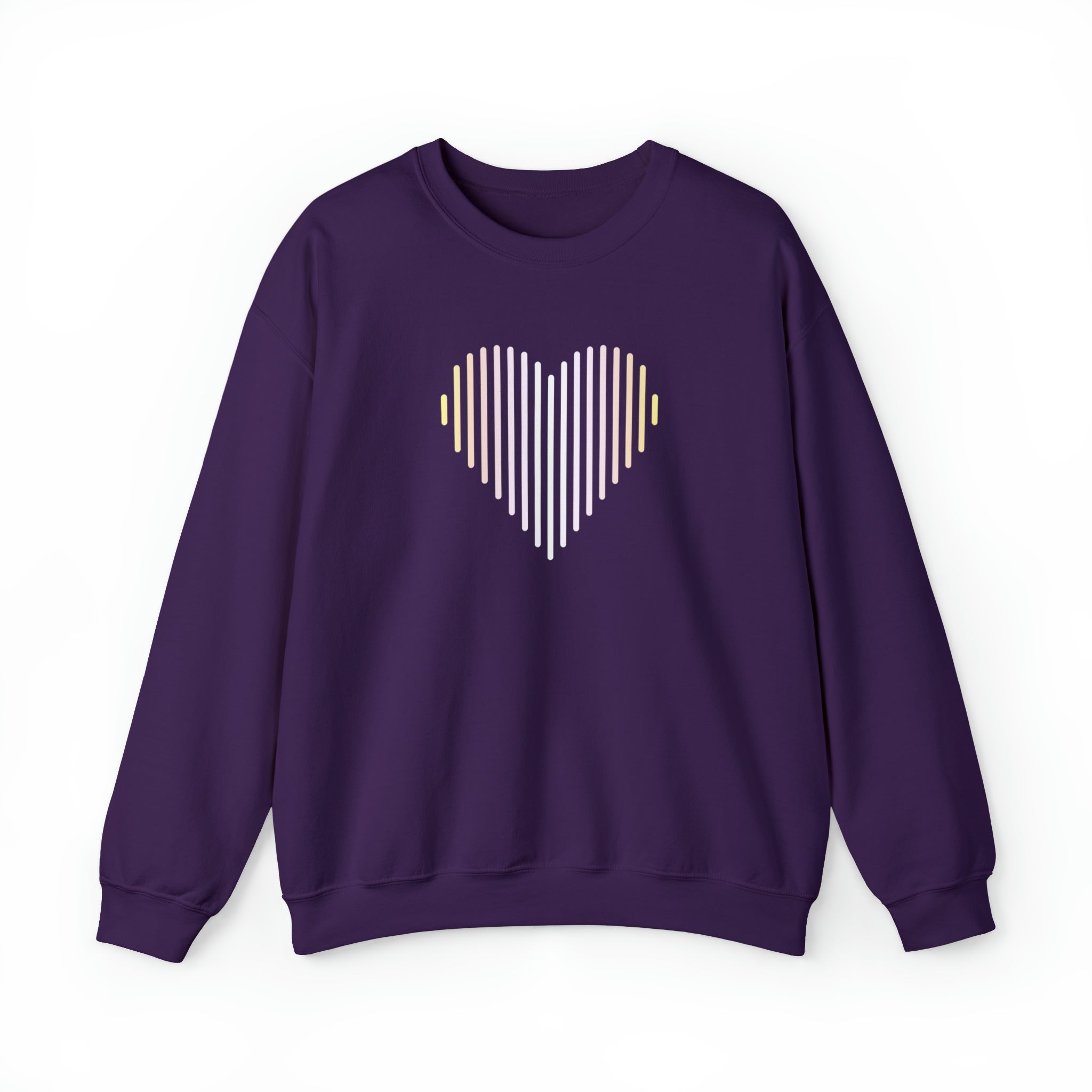 Pangender Heart Lines Sweater: Pride Gradient Sweatshirt