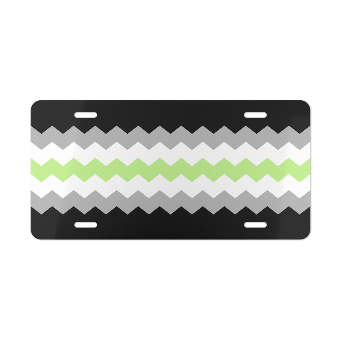 Agender Flag Wavey Vanity License Plate: Sharp Design for Cars