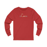 Demigender Love Script Long Sleeve T-Shirt: Subtly Elegant Pride Tee