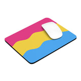 Pansexual Flag Ripple Mousepad: Wavey Design for Desk