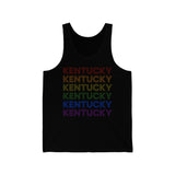 Kentucky LGBTQ+ Pride Flag, Faded Black Tank-Top