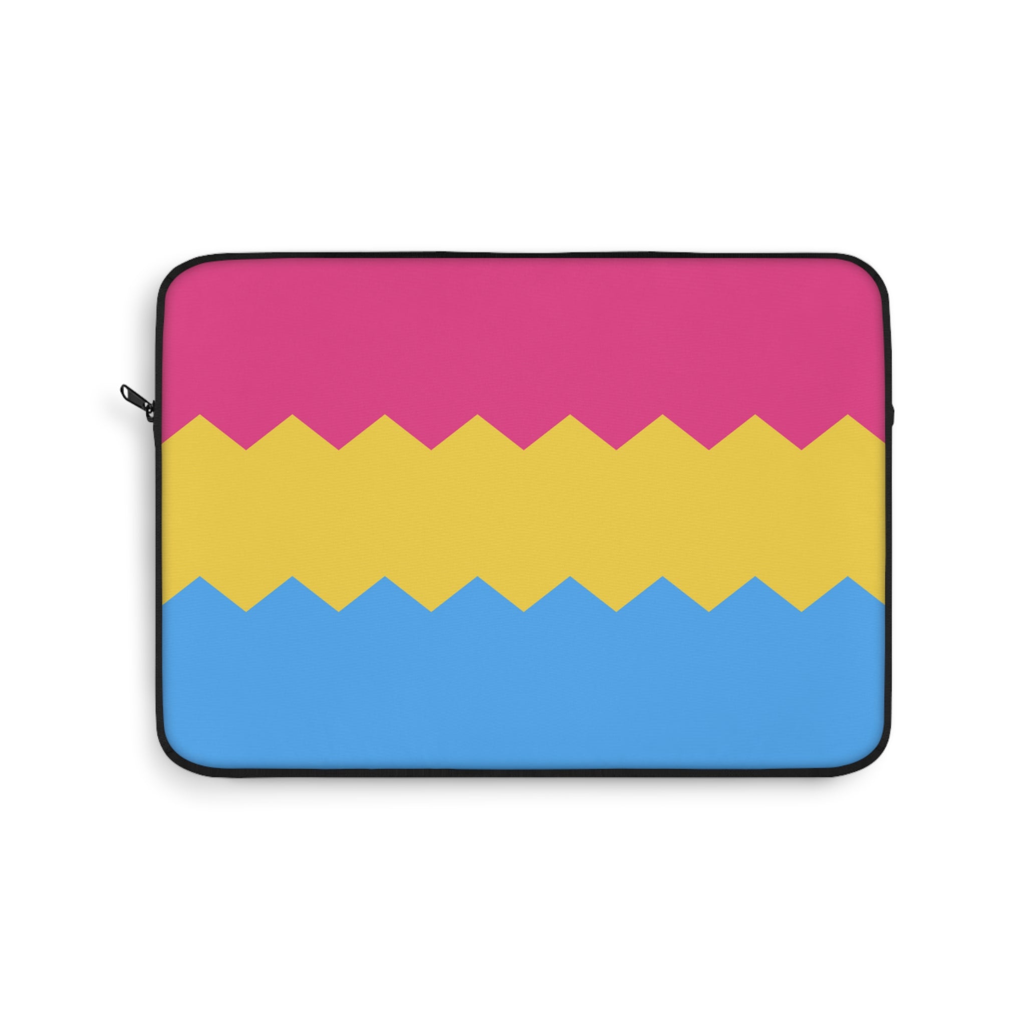 Pansexual Pride Flag Laptop Sleeve: Wavey Print Protective Case